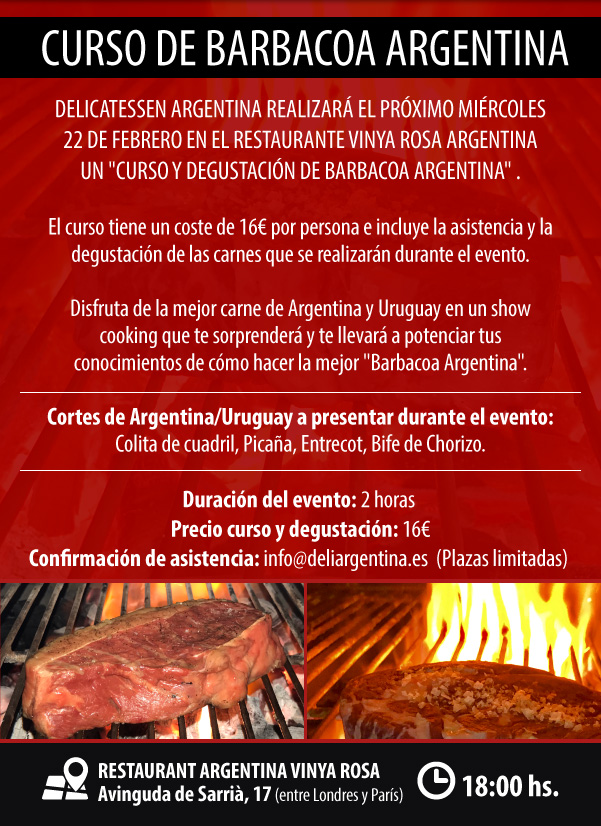 CURSO DE BARBACOA ARGENTINA Y DEGUSTACI�N: 22 DE FEBRERO 2017